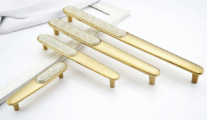 CH-3295 Gold White PVD Cabinet Handle With Pearl Inlay